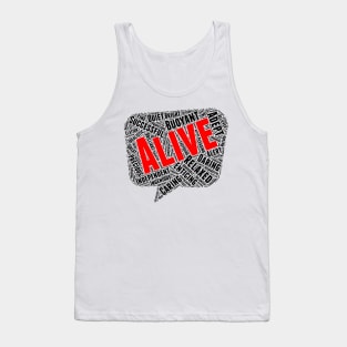 Positive Words, Positive Vibes, Quotes Tank Top